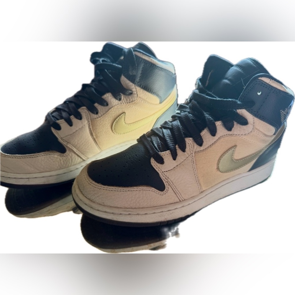RARE Black and Cream High-Top Sneakers